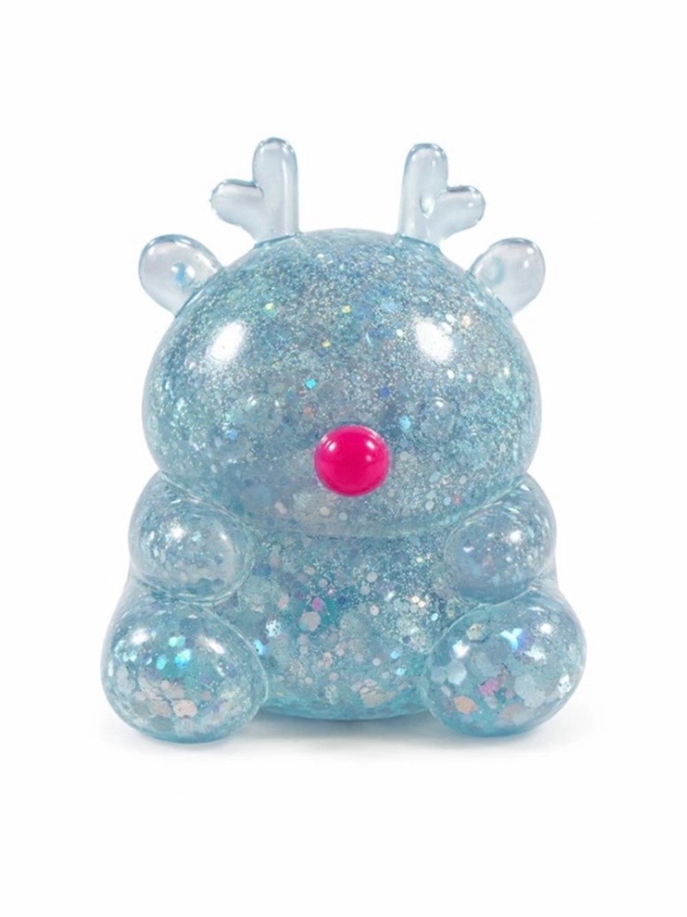 New Squishy Top Trenz Super Duper Sugar Squisher Sticky Glitter Blue Reindeer